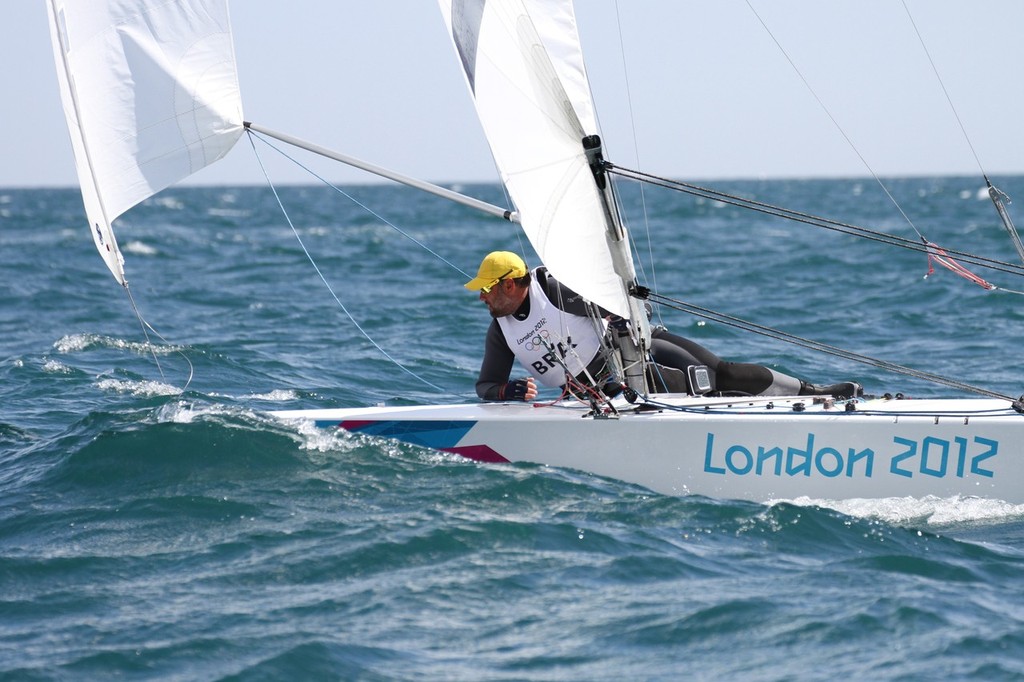 July 28, 2012 Bruno Prada (BRA)  Star Two Man keelboat © Richard Gladwell www.photosport.co.nz